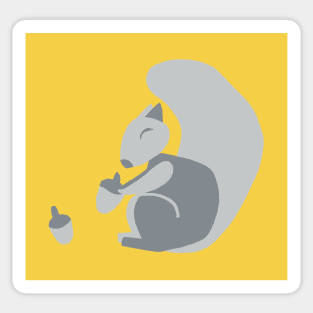 Squirrel with Acorn Sticker